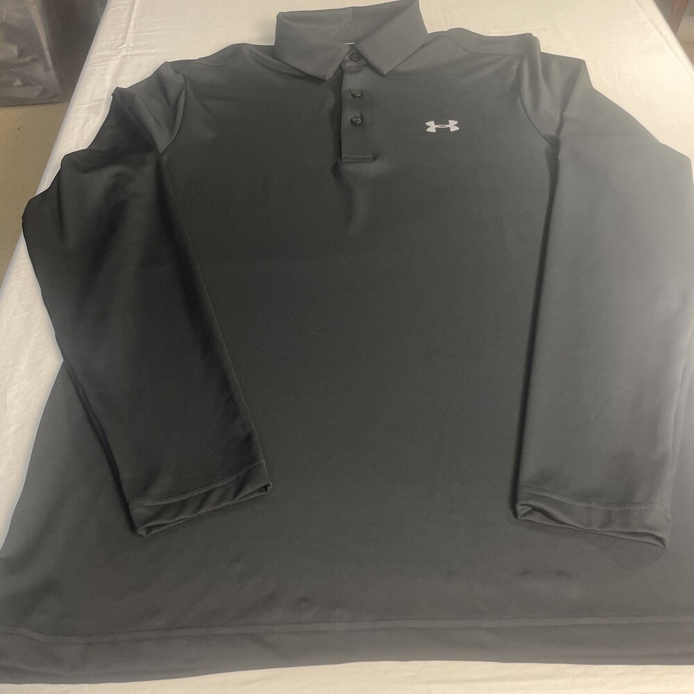 Men’s Under Armour Long Sleeve Medium Black Polo
